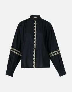 Embroidery Blouse Zwart -Kleding Verkoop 00 1099127 10
