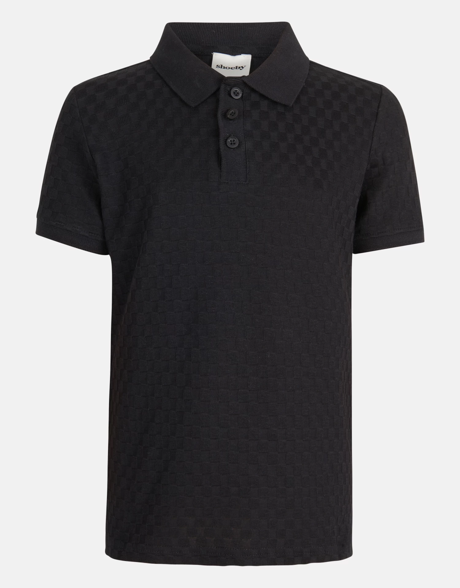 Blok Structuur Polo Zwart 4 Blok Structuur Polo Zwart - Afbeelding 4