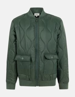 Wavy Padded Jack Donkergroen -Kleding Verkoop 00 1100006 32