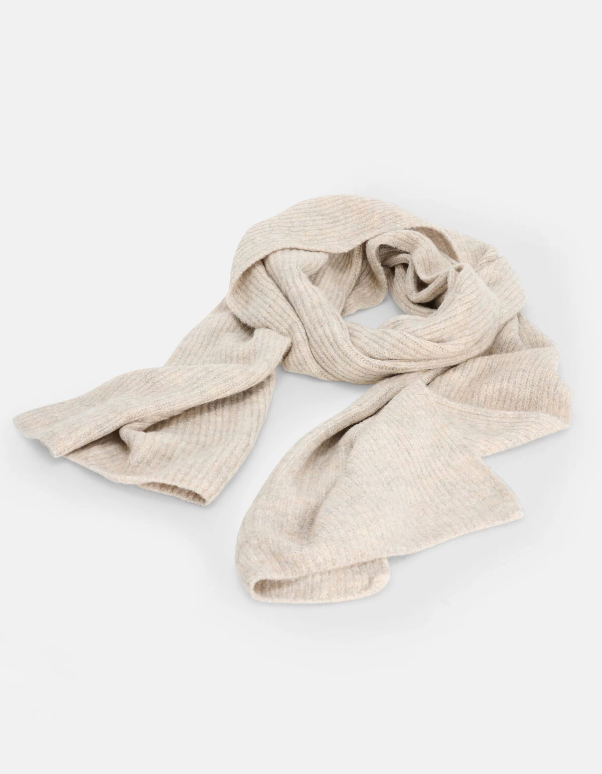 Gebreide Sjaal Beige 2 Gebreide Sjaal Beige - Afbeelding 2