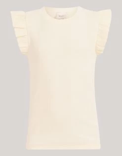 Ruffle Rib Top Gebroken Wit 12 Ruffle Rib Top Gebroken Wit -Kleding Verkoop 00 1100207 1