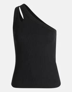 Asymmetrische Cut Out Top Zwart -Kleding Verkoop 00 1100725 10