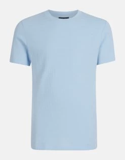 Structuur T-shirt Lichtblauw -Kleding Verkoop 00 1101193 50