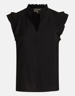 Ruffle Top Zwart -Kleding Verkoop 00 1101282 10