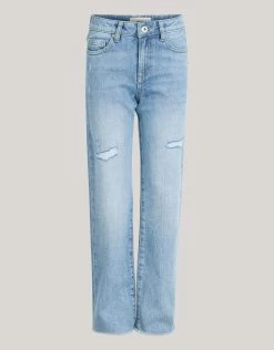 Destroyed Straight Leg Jeans Bleached -Kleding Verkoop 00 1101344 90
