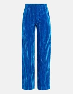 Velvet Wide Leg Broek Blauw 12 Velvet Wide Leg Broek Blauw -Kleding Verkoop 00 1101373 51