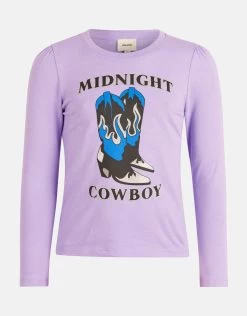 Artwork Longsleeve T-shirt Paars