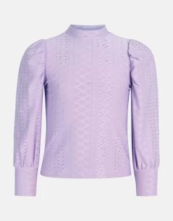 Embroidery Top Paars -Kleding Verkoop 00 1101395 51