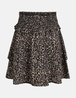 Abstract Print Rok Bruin -Kleding Verkoop 00 1101397 2