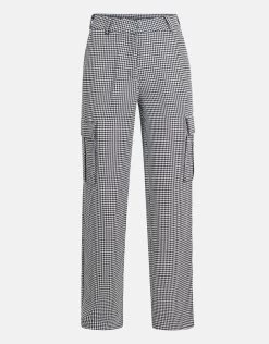Pied-De-Poule Cargo Broek Zwart/Wit -Kleding Verkoop 00 1101400 4