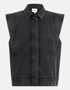 Studs Embroidery Gilet Donkergrijs 12 Studs Embroidery Gilet Donkergrijs -Kleding Verkoop 00 1101410 15