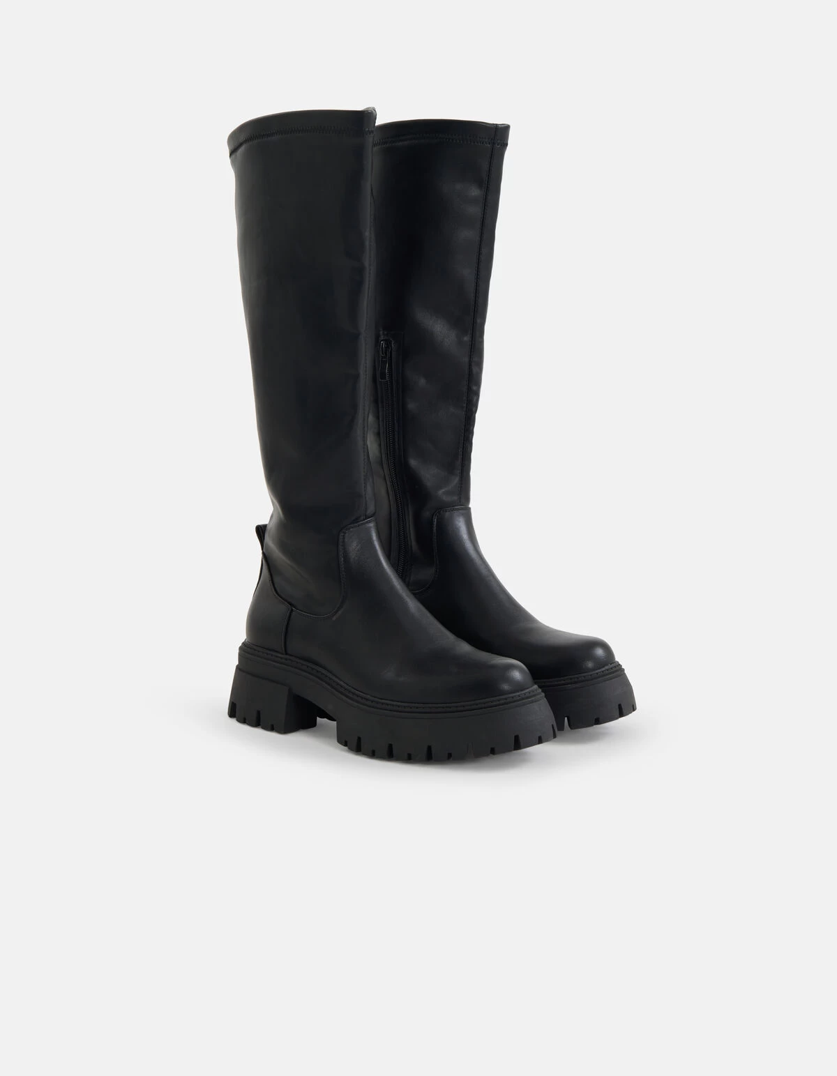 Chunky Stretch Laarzen Zwart 4 Chunky Stretch Laarzen Zwart - Afbeelding 4