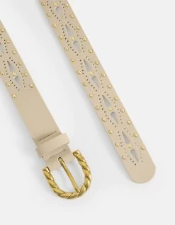 Twisted Buckle Riem Beige -Kleding Verkoop 00 1102152 87
