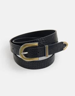 Croco Buckle Riem Zwart 6 Croco Buckle Riem Zwart -Kleding Verkoop 00 1102154 10