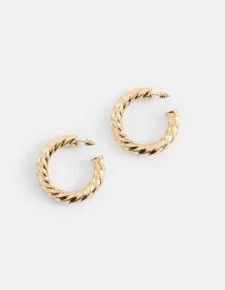 Twisted Hoop Oorbellen Goud 6 Twisted Hoop Oorbellen Goud -Kleding Verkoop 00 1102194 47