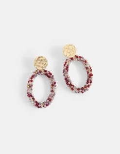 Beaded Oorbellen Paars -Kleding Verkoop 00 1102322 71