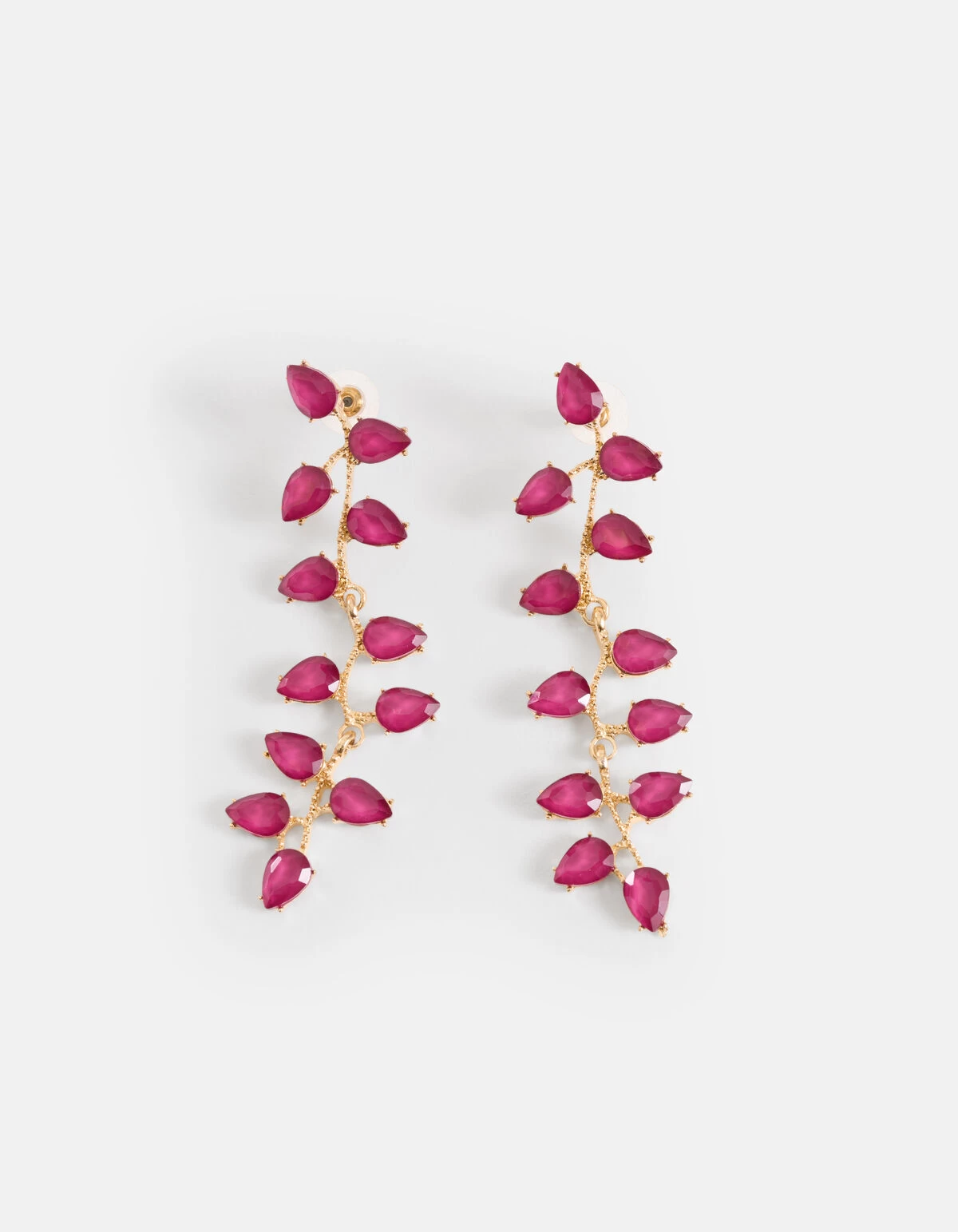 Leaf Oorbellen Paars 3 Leaf Oorbellen Paars - Afbeelding 3