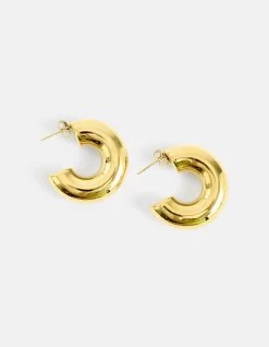 Bulky Hoop Oorbellen Goud -Kleding Verkoop 00 1102338 47