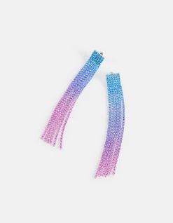 Ombre Strass Oorbellen Blauw -Kleding Verkoop 00 1102848 71