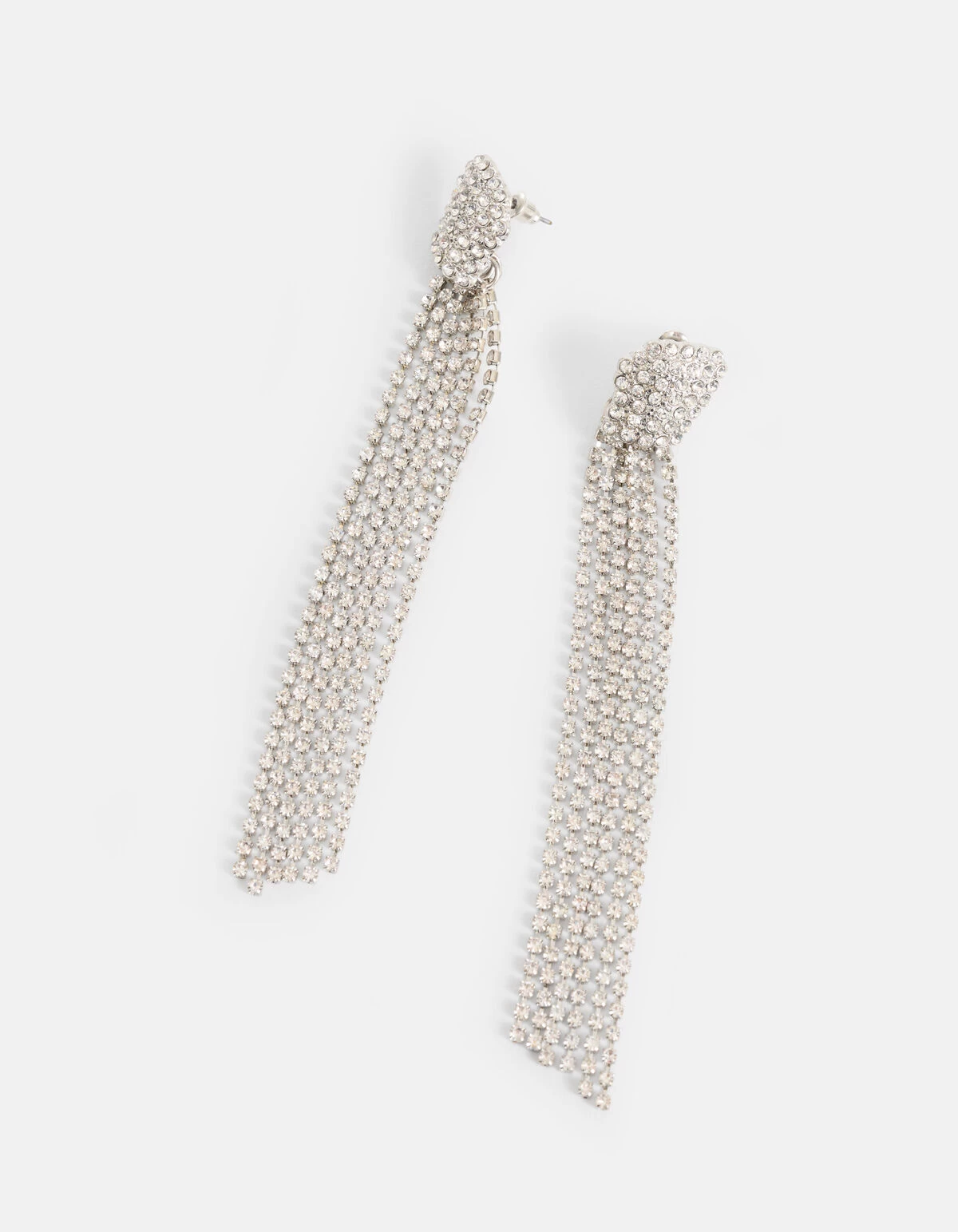 Strass Oorbellen Zilver 3 Strass Oorbellen Zilver - Afbeelding 3