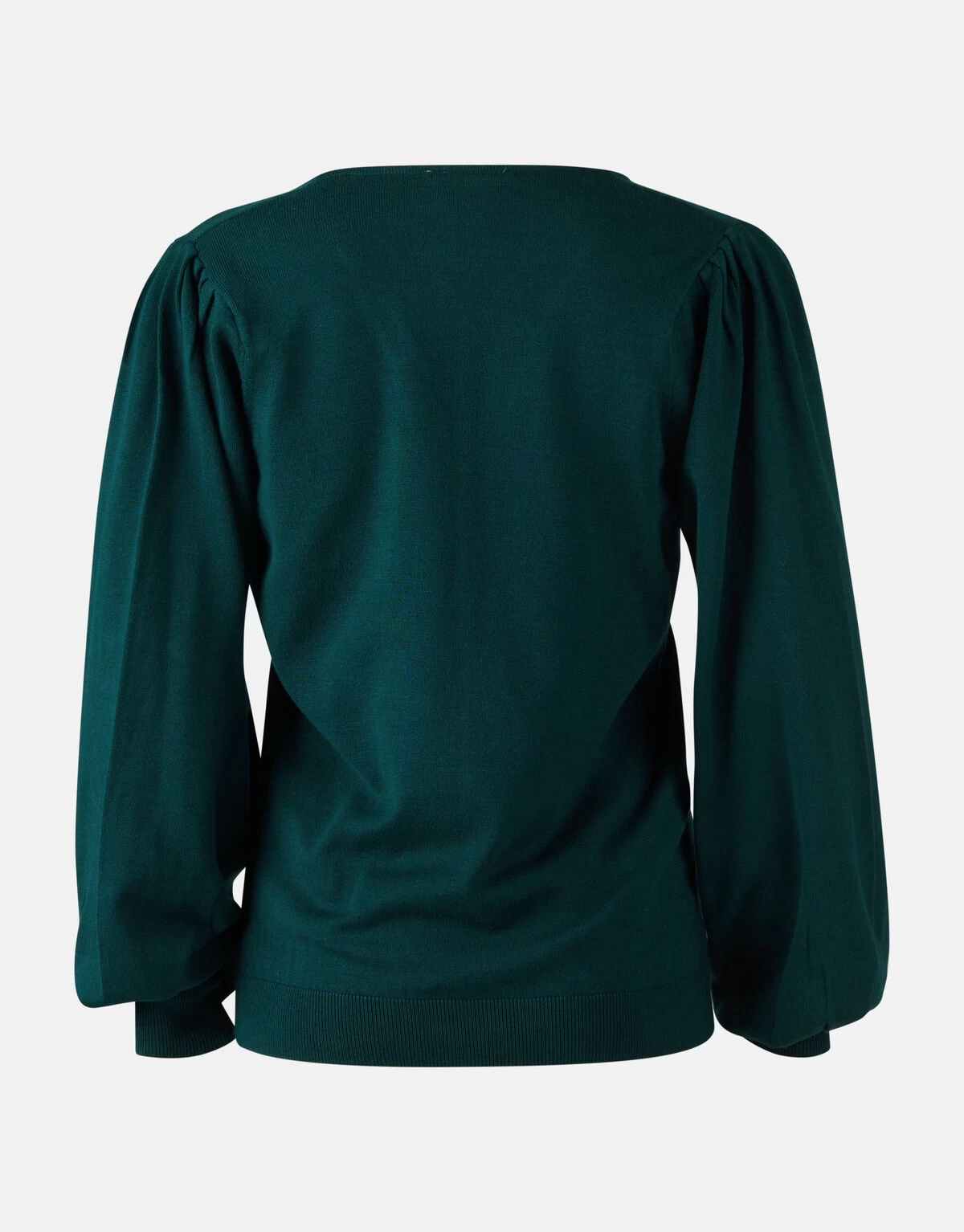 Gebreide V-hals Trui Donkergroen 6 Gebreide V-hals Trui Donkergroen - Afbeelding 6