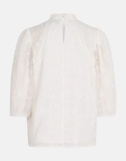 Geborduurde Tape Top Gebroken Wit -Kleding Verkoop 01 1098886 2