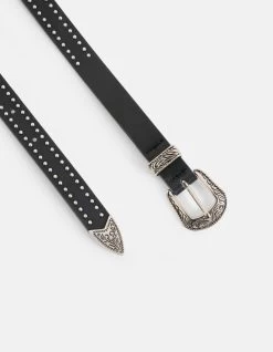 Western Studs Riem Zwart -Kleding Verkoop 01 1100031 10