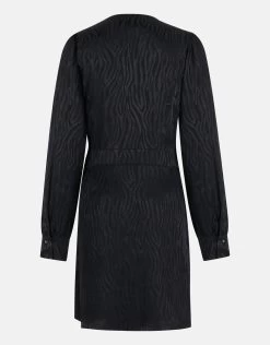 Jacquard Wikkeljurk Zwart -Kleding Verkoop 01 1100192 10