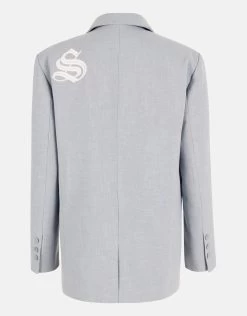 Geborduurde Blazer Lichtgrijs -Kleding Verkoop 01 1100279 13