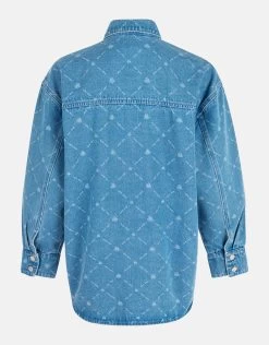 Printed Denim Blouse Blauw 15 Printed Denim Blouse Blauw -Kleding Verkoop 01 1100517 51