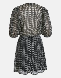 Grafische Chiffon Jurk Zwart/Wit 13 Grafische Chiffon Jurk Zwart/Wit -Kleding Verkoop 01 1101328 4