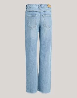 Destroyed Straight Leg Jeans Bleached -Kleding Verkoop 01 1101344 90