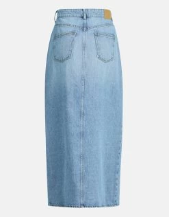 Denim Midi Rok Blauw -Kleding Verkoop 01 1101952 51