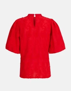 Embroidery Top Rood -Kleding Verkoop 01 1102810 21