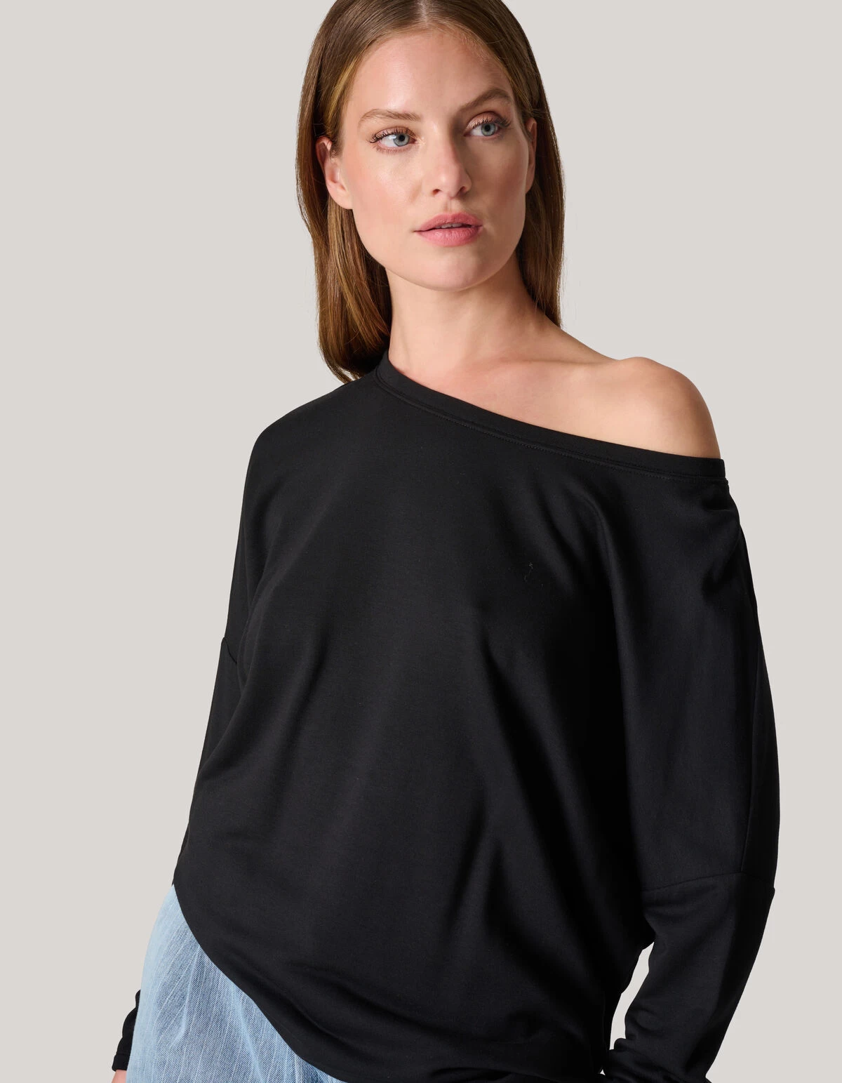 Basis Oversized Top Zwart 2 Basis Oversized Top Zwart - Afbeelding 2