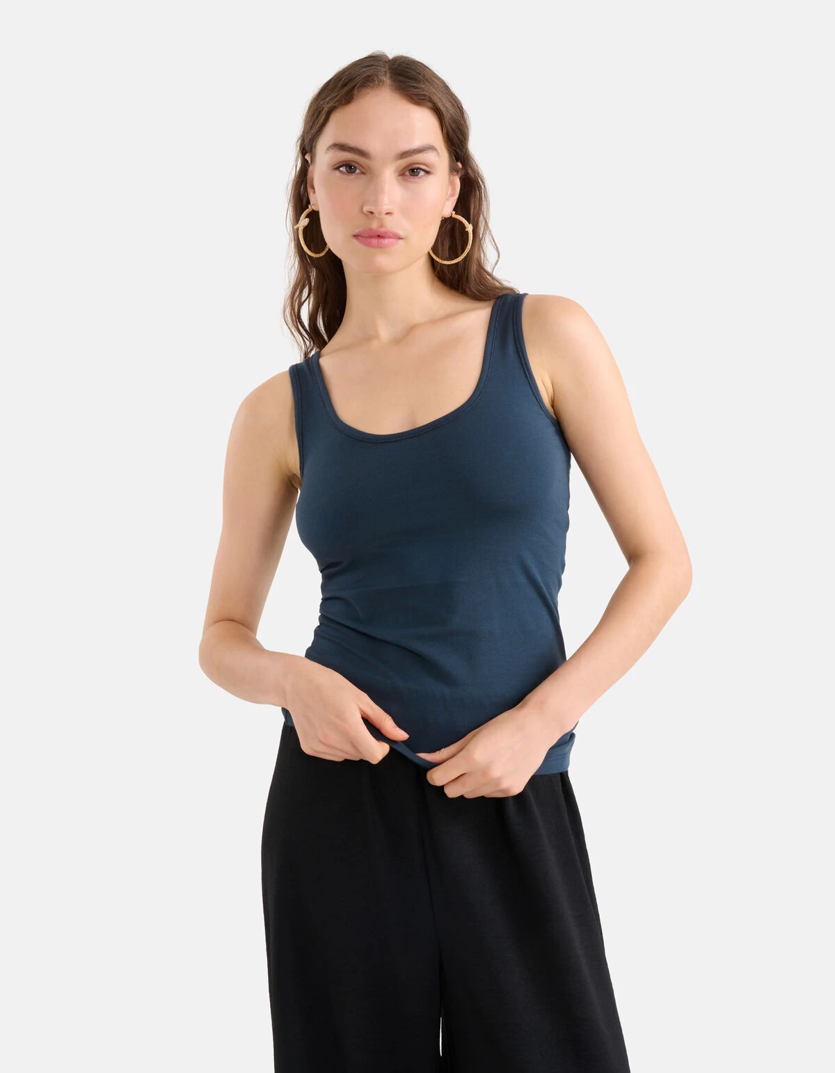 Basis Tanktop Donkerblauw 2 Basis Tanktop Donkerblauw - Afbeelding 2
