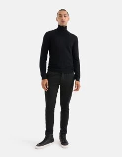 Slim Fit Pantalon Zwart