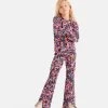 Bloemenprint Rib Flared Legging