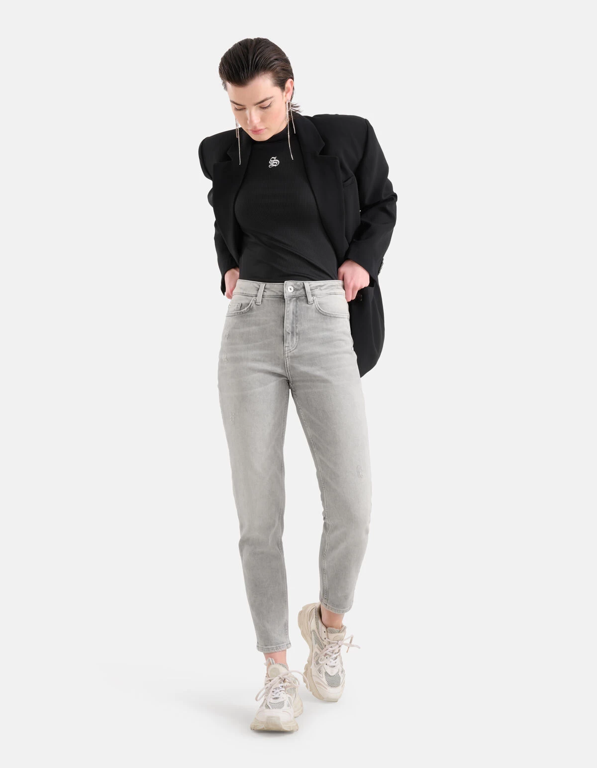 Tapered Fit Jeans Lichtgrijs L29 1 Tapered Fit Jeans Lichtgrijs L29