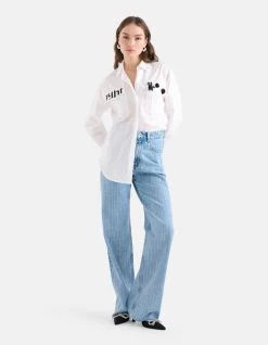 Strass Wide Leg Jeans Mediumstone L33