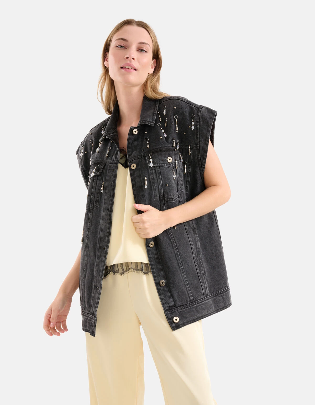 Rocky Denim Gilet Grijs 2 Rocky Denim Gilet Grijs - Afbeelding 2