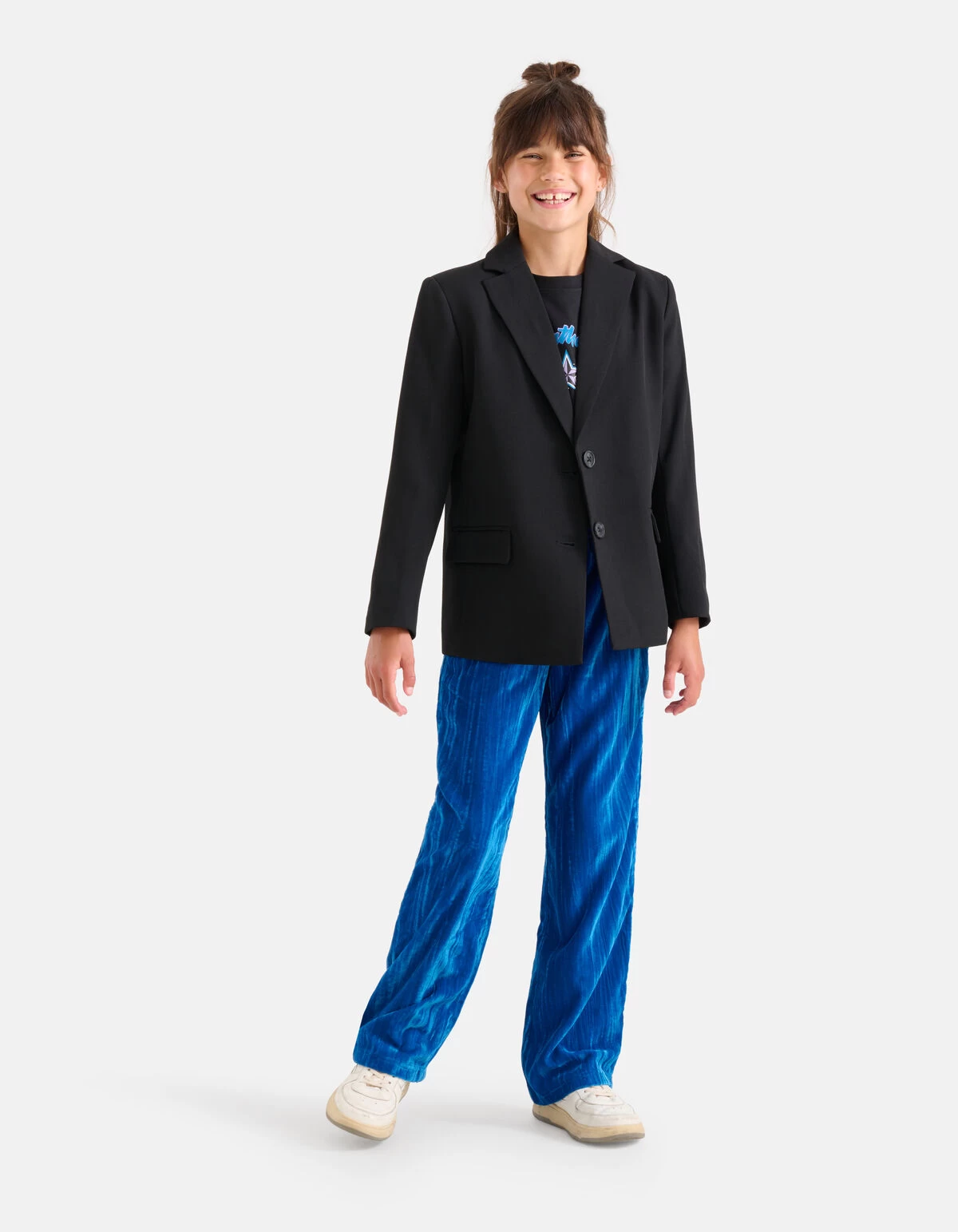 Velvet Wide Leg Broek Blauw 1 Velvet Wide Leg Broek Blauw