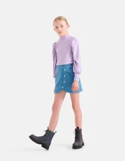 Embroidery Top Paars