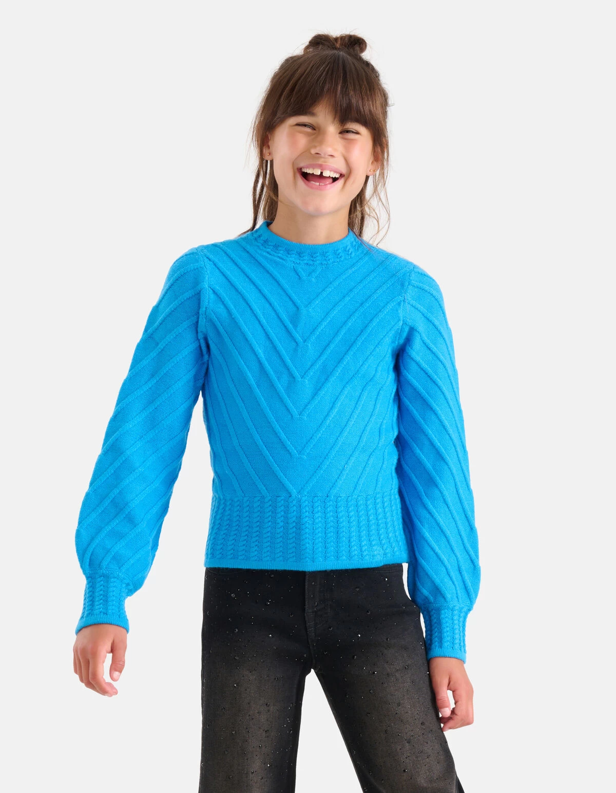 Diagonaal Trui Blauw 2 Diagonaal Trui Blauw - Afbeelding 2