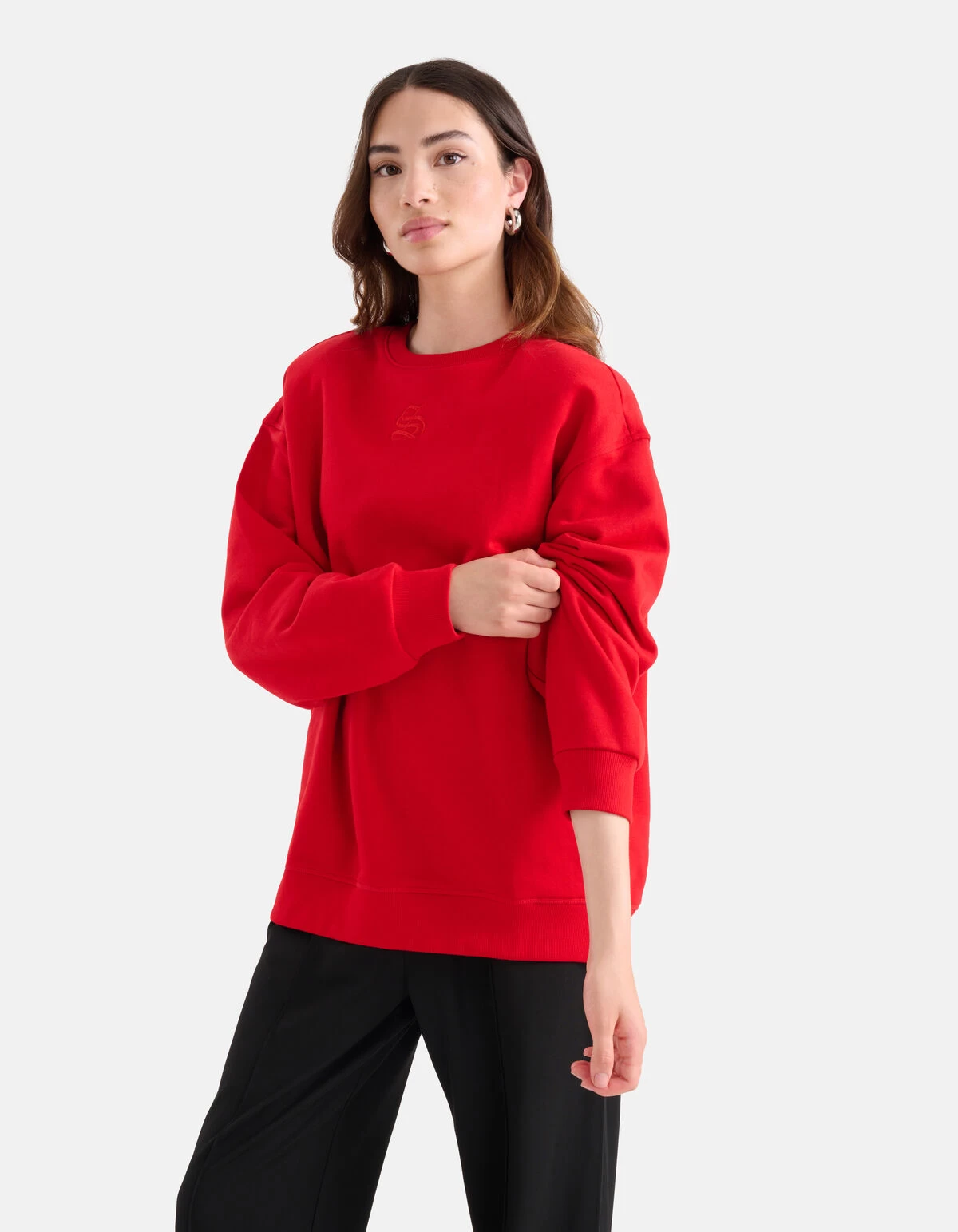 Padded Sweater Rood 2 Padded Sweater Rood - Afbeelding 2