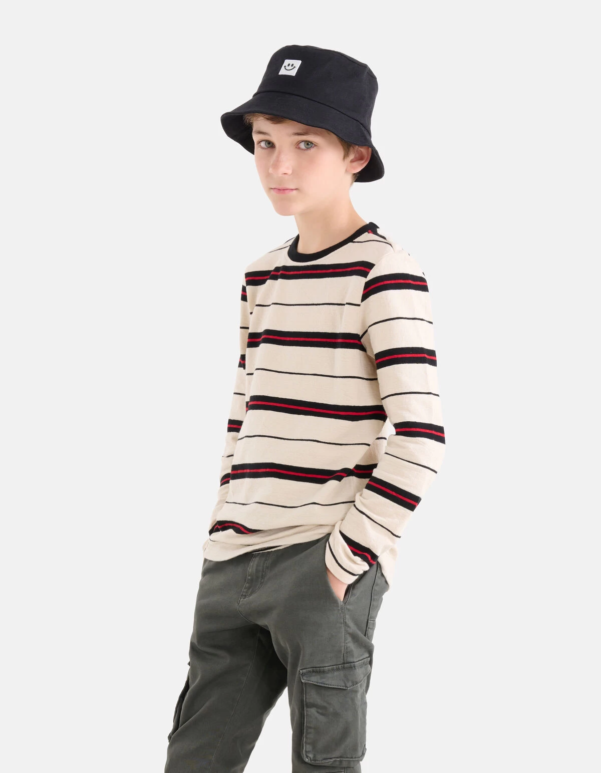 Gestreept T-shirt Gebroken Wit 2 Gestreept T-shirt Gebroken Wit - Afbeelding 2