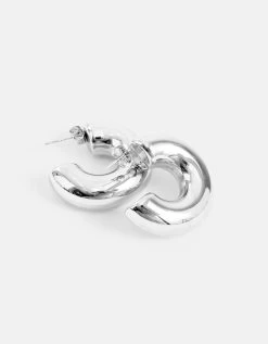Bulky Hoop Oorbellen Zilver