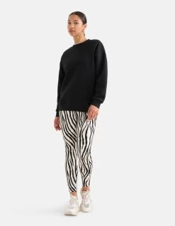 Zebra Print Legging Zwart/Wit