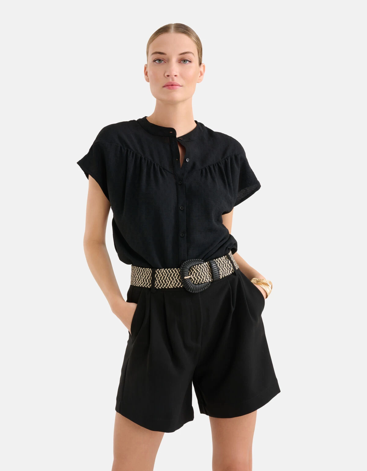 Relaxed Fit Top Zwart 2 Relaxed Fit Top Zwart - Afbeelding 2