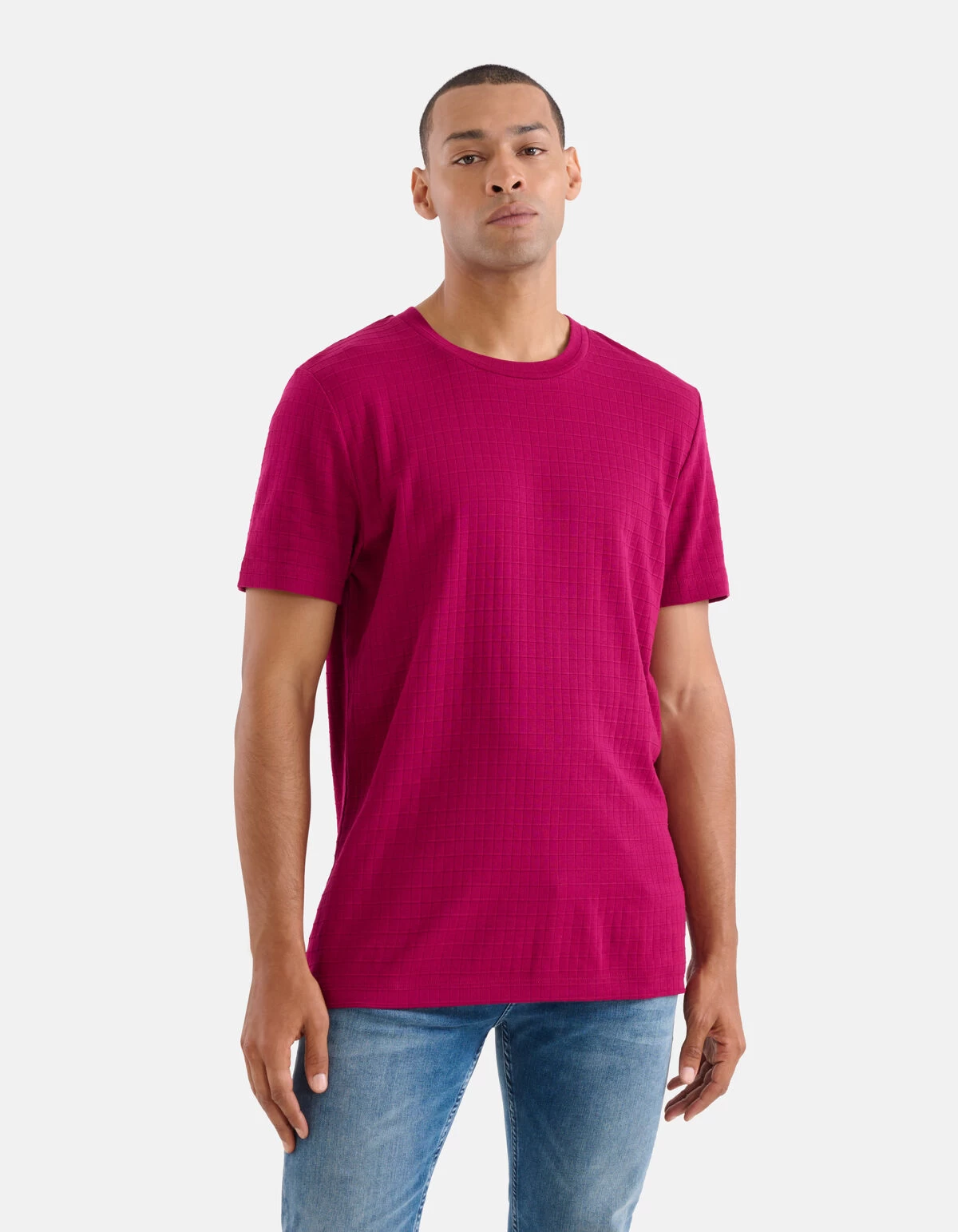 Structuur T-shirt Fuchsia 2 Structuur T-shirt Fuchsia - Afbeelding 2